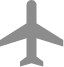 Ícone cinza representando um avião